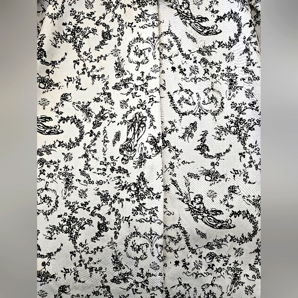 23rd Street Black Fleece Jacket Buttons Intricate Lining Classy Chic Size Medium - Picture 8 of 9